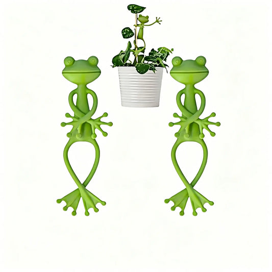Frog Plant Stand Holder - Decorative Clips for Climbing Plants, Indoor and Outdoor Use, Stable Support for Upright Growth (Available in Sets of 2/5/10) - Garden Care and Desk Decor