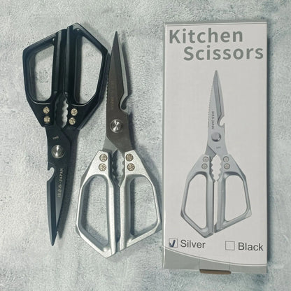All-Purpose Kitchen Scissors - Stainless Steel Heavy-Duty Shears for Meat and Poultry, Dishwasher Safe, Ideal for Japanese Cooking, Perfect Christmas Gift for Women