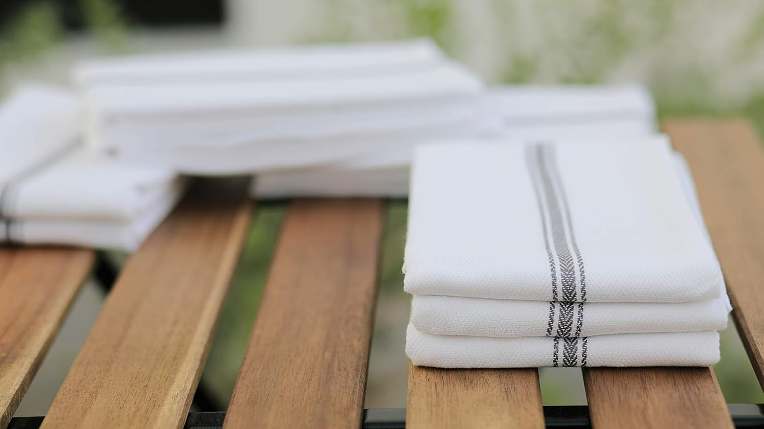Cotton Kitchen Towels Set of 12 - Highly Absorbent and Soft Extra Large Quick-Dry Tea Towels with Hanging Loops (16x28 Inch - Charcoal)